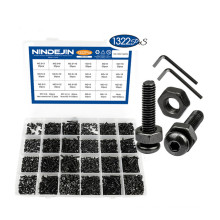 Black Zinc Plated Carbon Steel M2 M2.5 Hex Socket Bolt Set Allen Socket Cap Screw Bolt